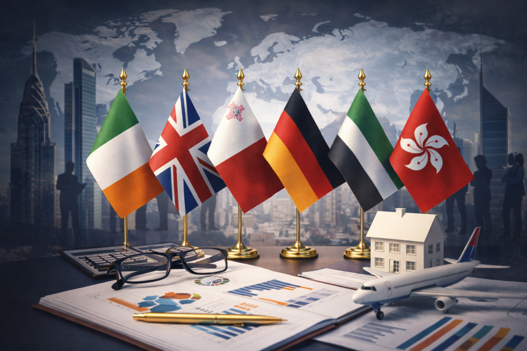 Firmengründung im Ausland Steuern optimieren Irland UK Malta Deutschland Dubai Hongkong